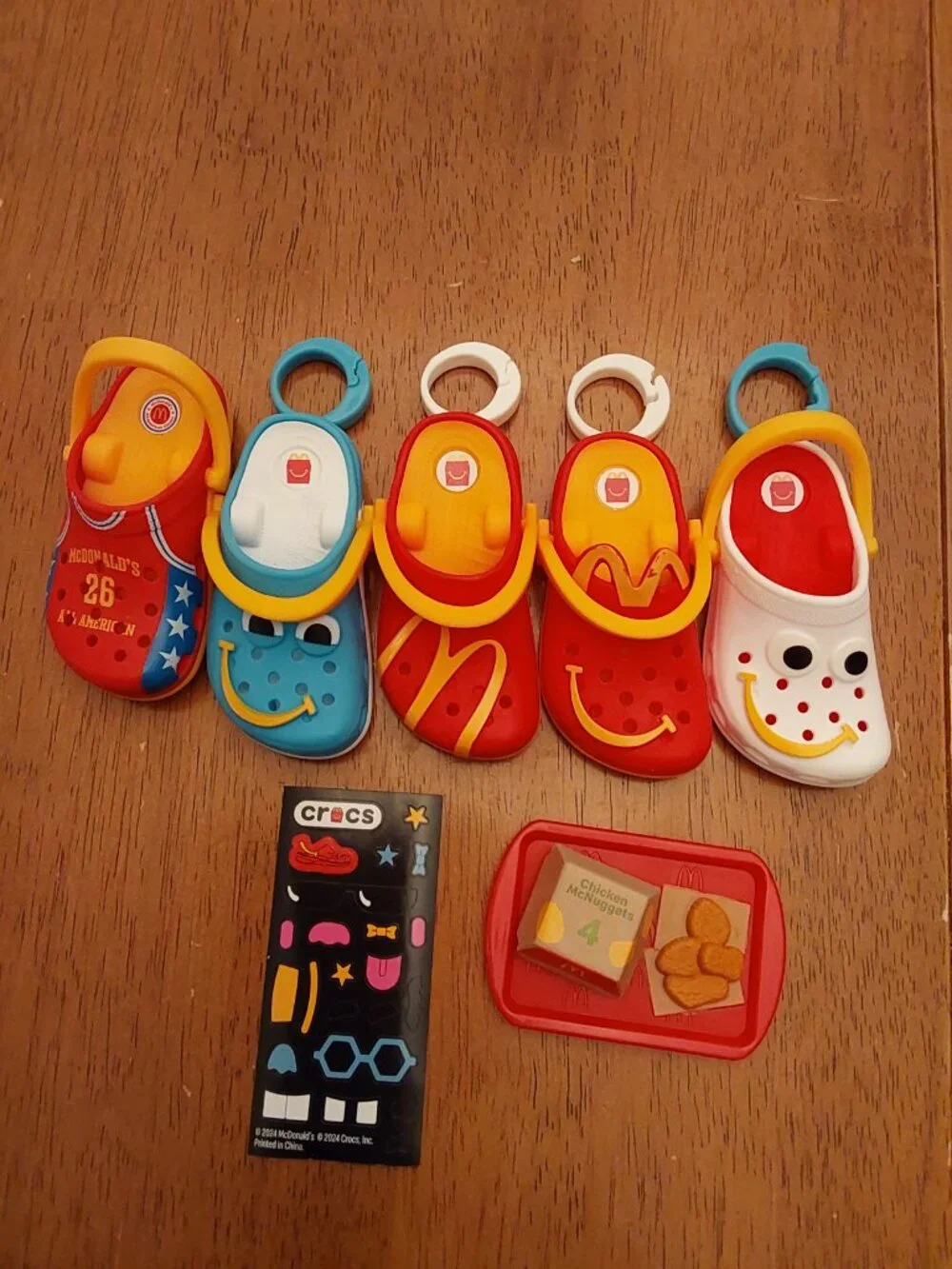 CROC'S SHOE TOYS MC DONALD'S NEW ALL AS PICTURED
